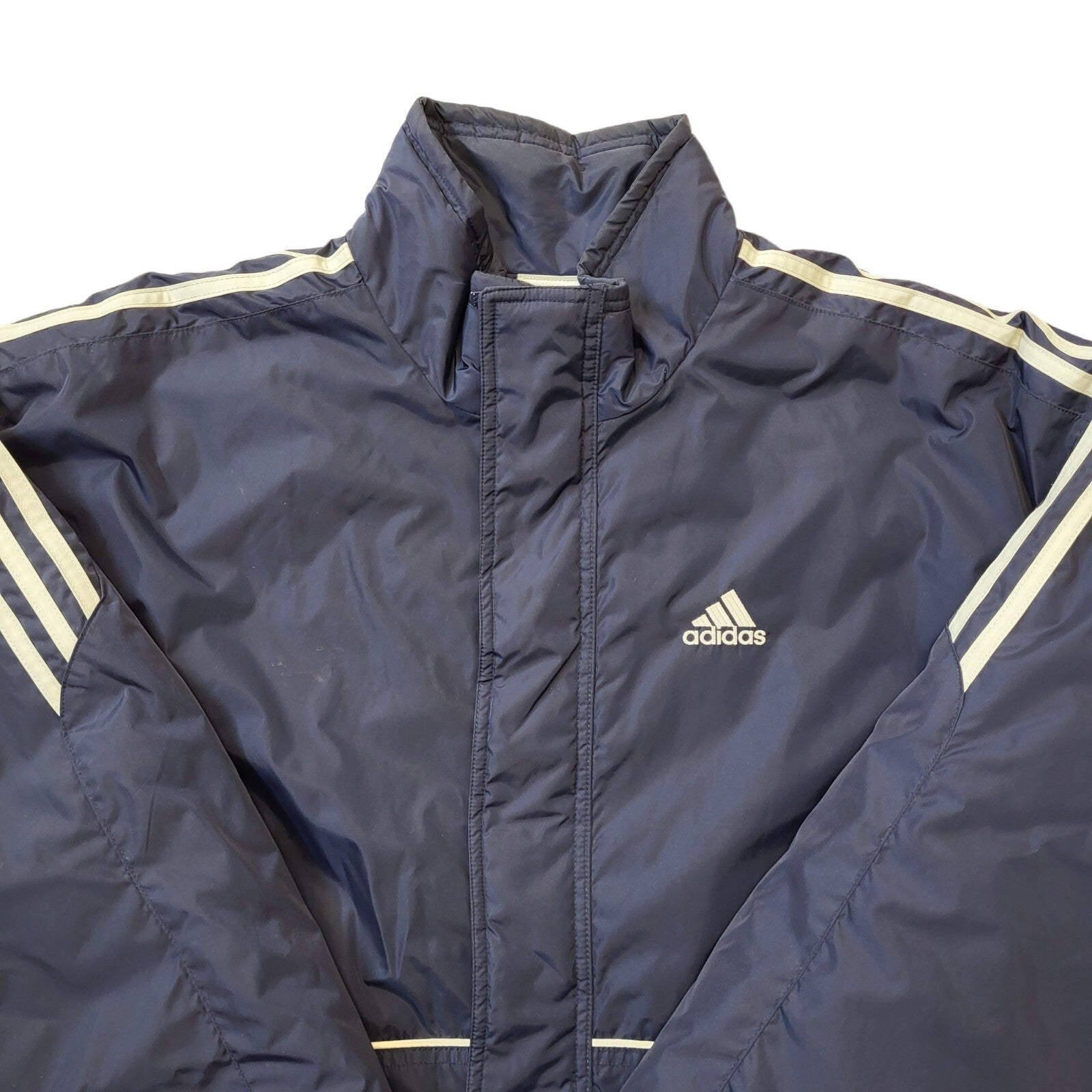 Adidas 90s Vintage Navy Blue Zipped Sports Jacket Men's Size Medium