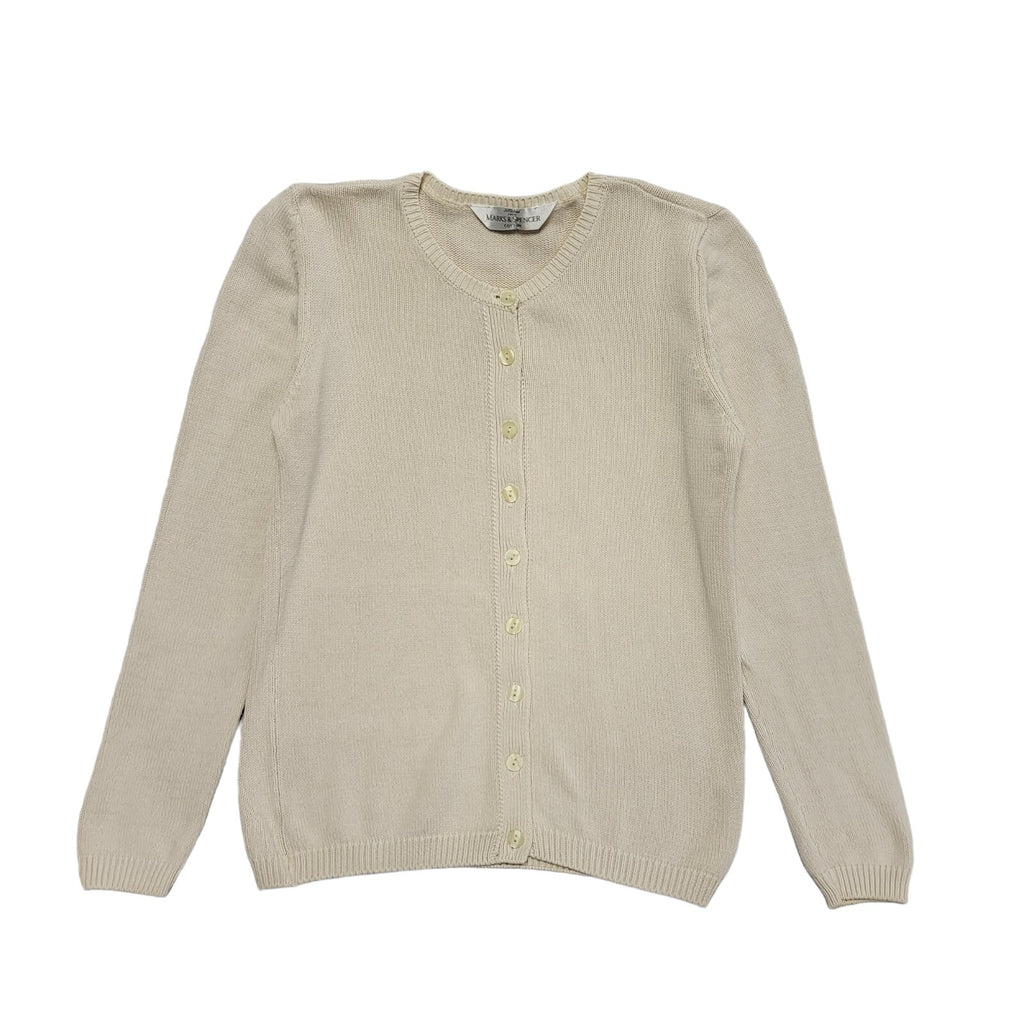 M&S Vintage 90's Cream Button Cardigan Uk Women's Size 10