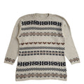 Vintage 90's Beige Striped Round Neck Jumper UK Women's Size 14