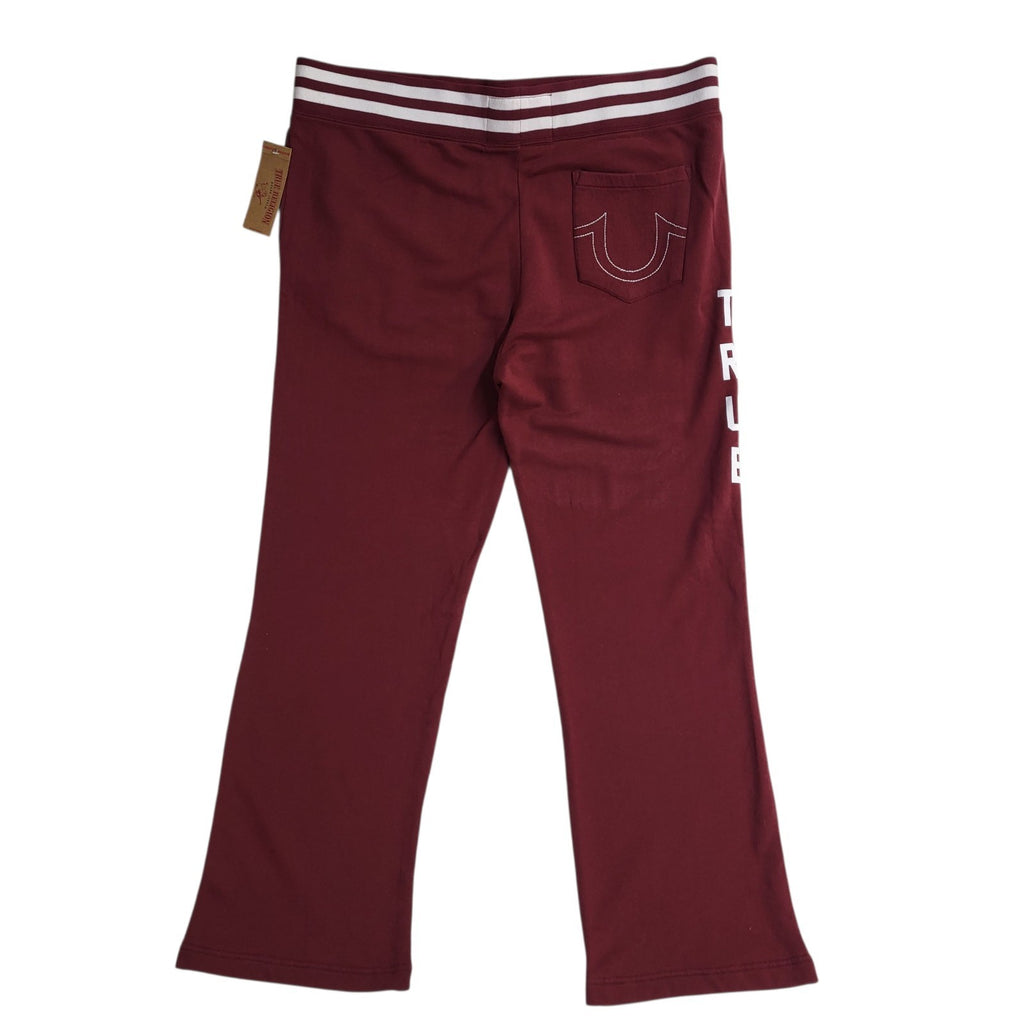True Religion Y2K Burgundy Tracksuit Bottoms Straight Men's 3XL W40 L30