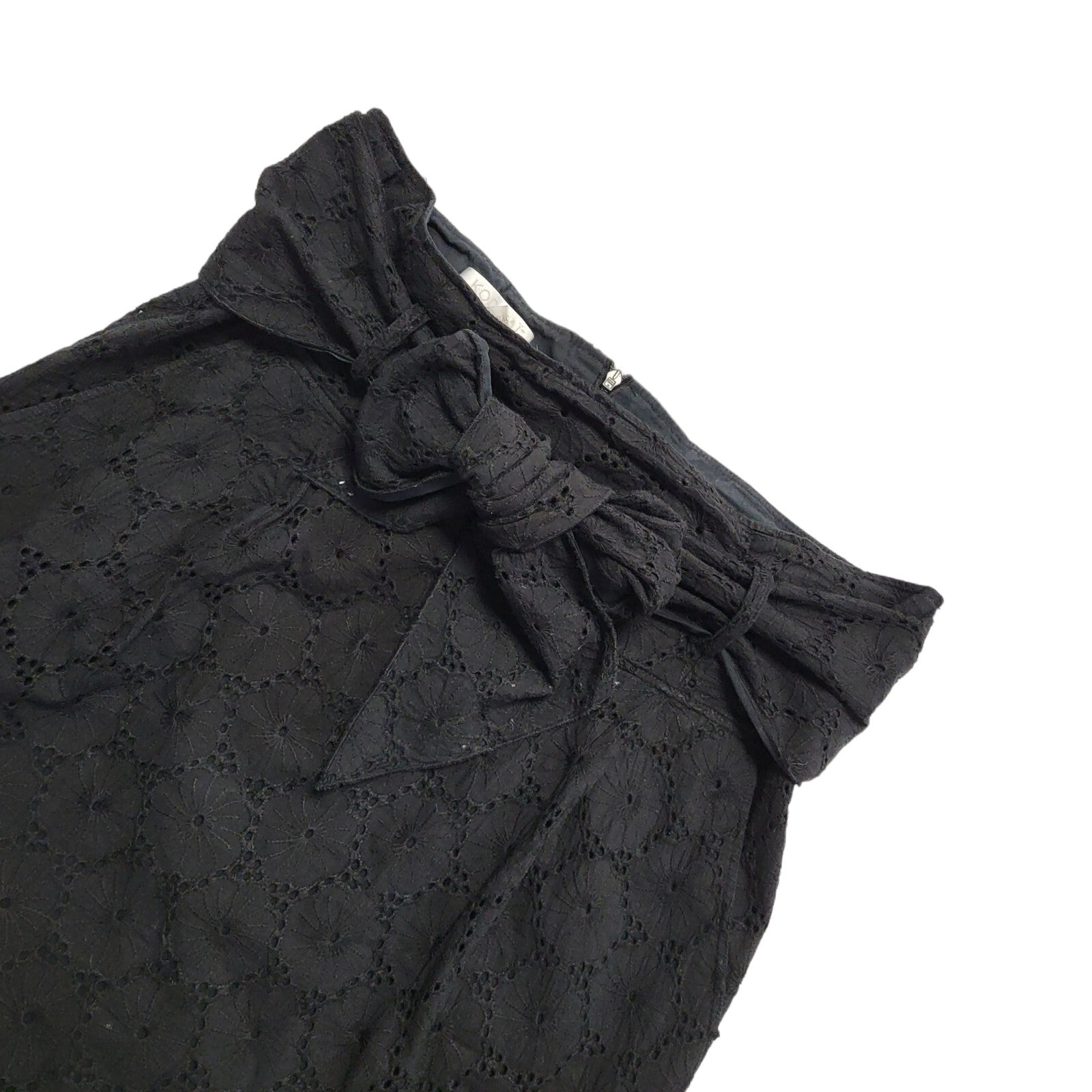 Kookai Vintage Y2K Black Tie Front Floral Skirt Womens UK Size 10-12