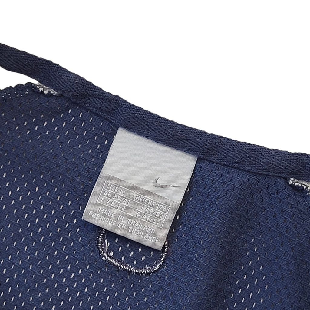 Nike Y2K Blue & Grey Mesh Short Sleeve Polo Shirt Men's Size Medium