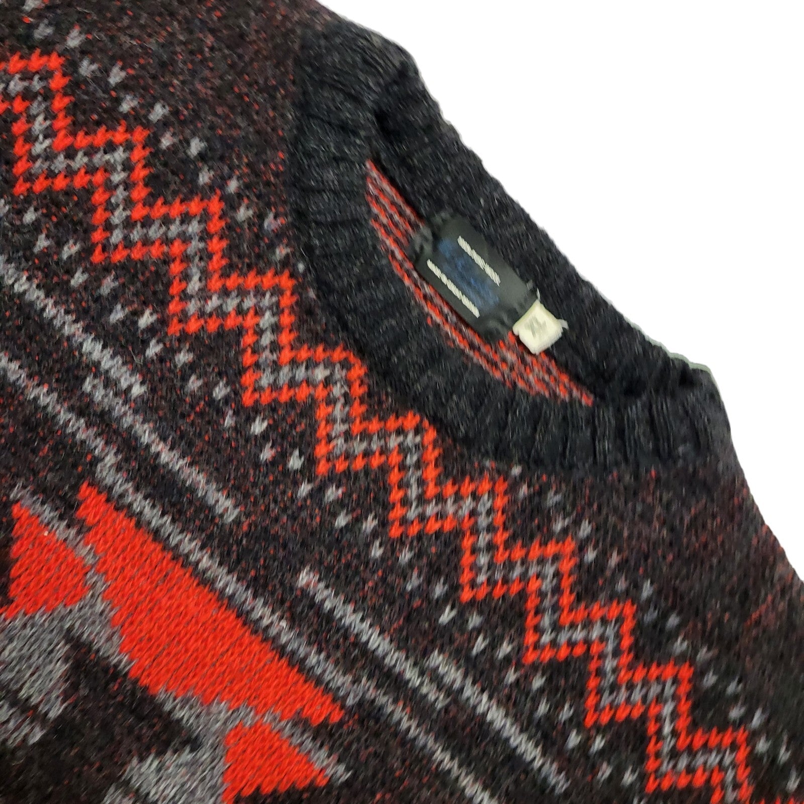 Mc Richie Vintage 80's Red & Grey Wool Jumper Mens UK Size XL