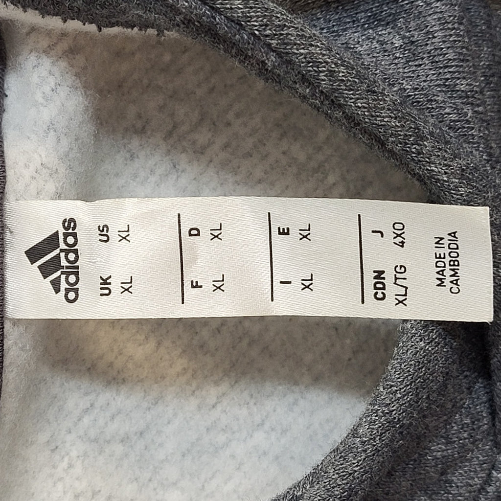 Adidas Sweatshirt Vintage Y2k Grey Pullover Hoodie Uk Men's Size XL