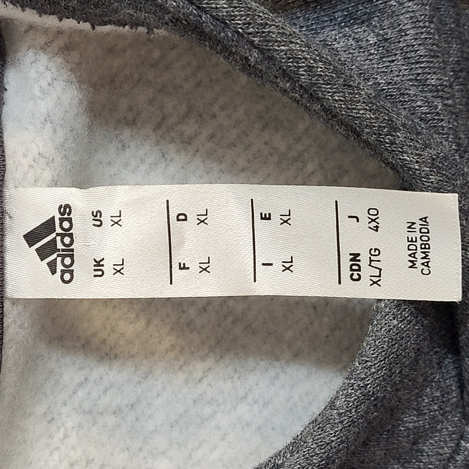 Adidas Sweatshirt Vintage Y2k Grey Pullover Hoodie Uk Men's Size XL