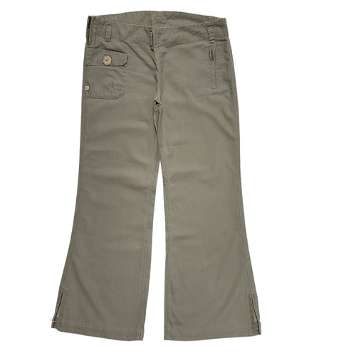 Animal Vintage Y2K Green Flared Trousers Women's Size 14-16 W35 L30