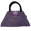 Harris Tweed Purple Wool Triangle Small Top Handle Handbag Uk Women's 13" x 7"