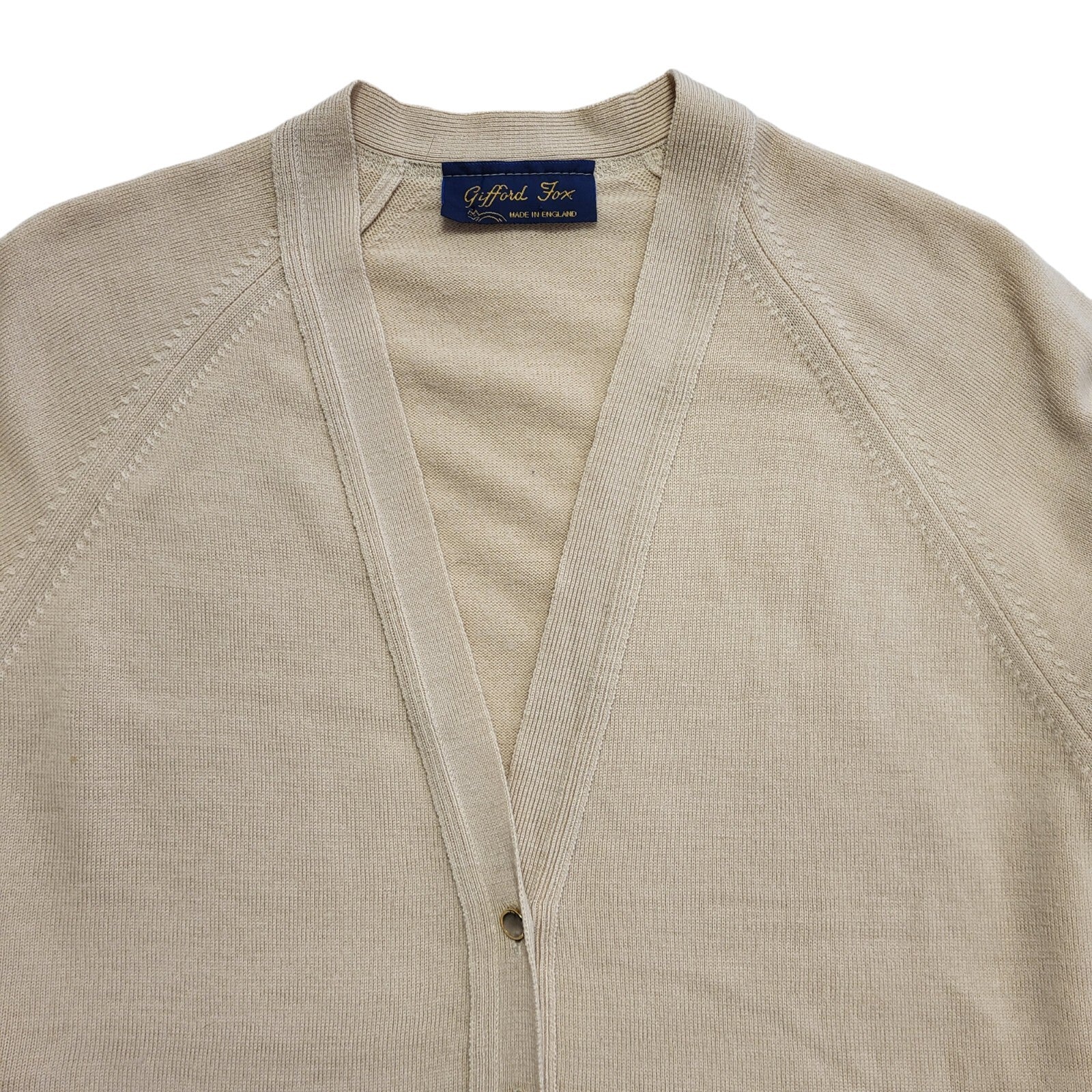 Gifford Fox Vintage 90's Beige Button Front Cardigan Womens UK Size 16