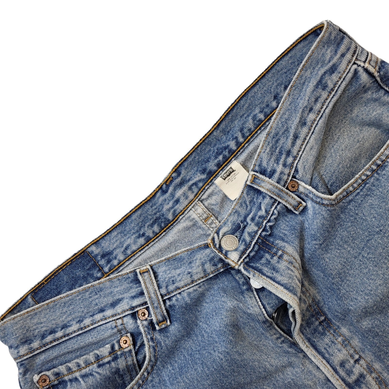 Levi's 501 Vintage 90s Light Blue Wide Leg Denim Jeans Men's Size L W34 L28