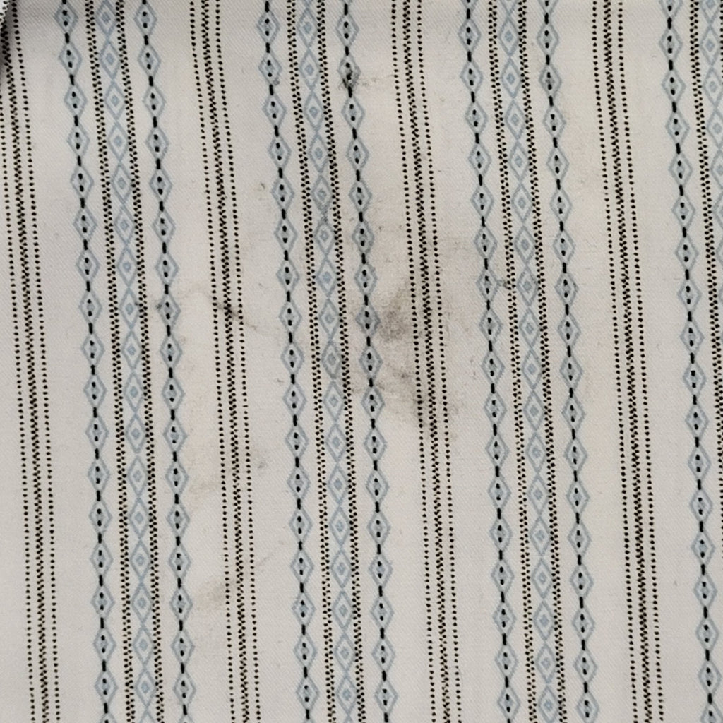 BHS 90's White, Grey & Blue Short Sleeve Striped Shirt Men's UK Size XL