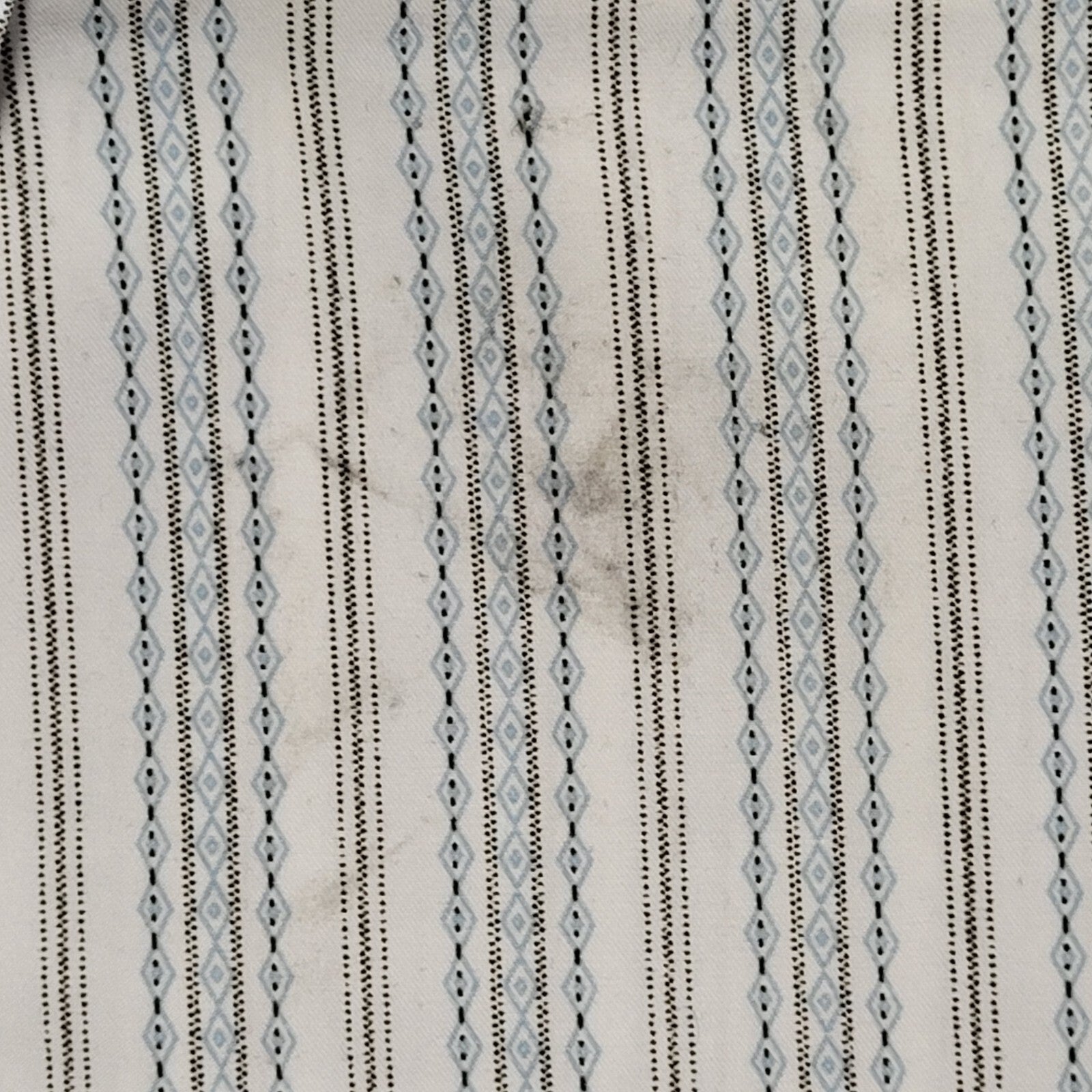BHS 90's White, Grey & Blue Short Sleeve Striped Shirt Men's UK Size XL