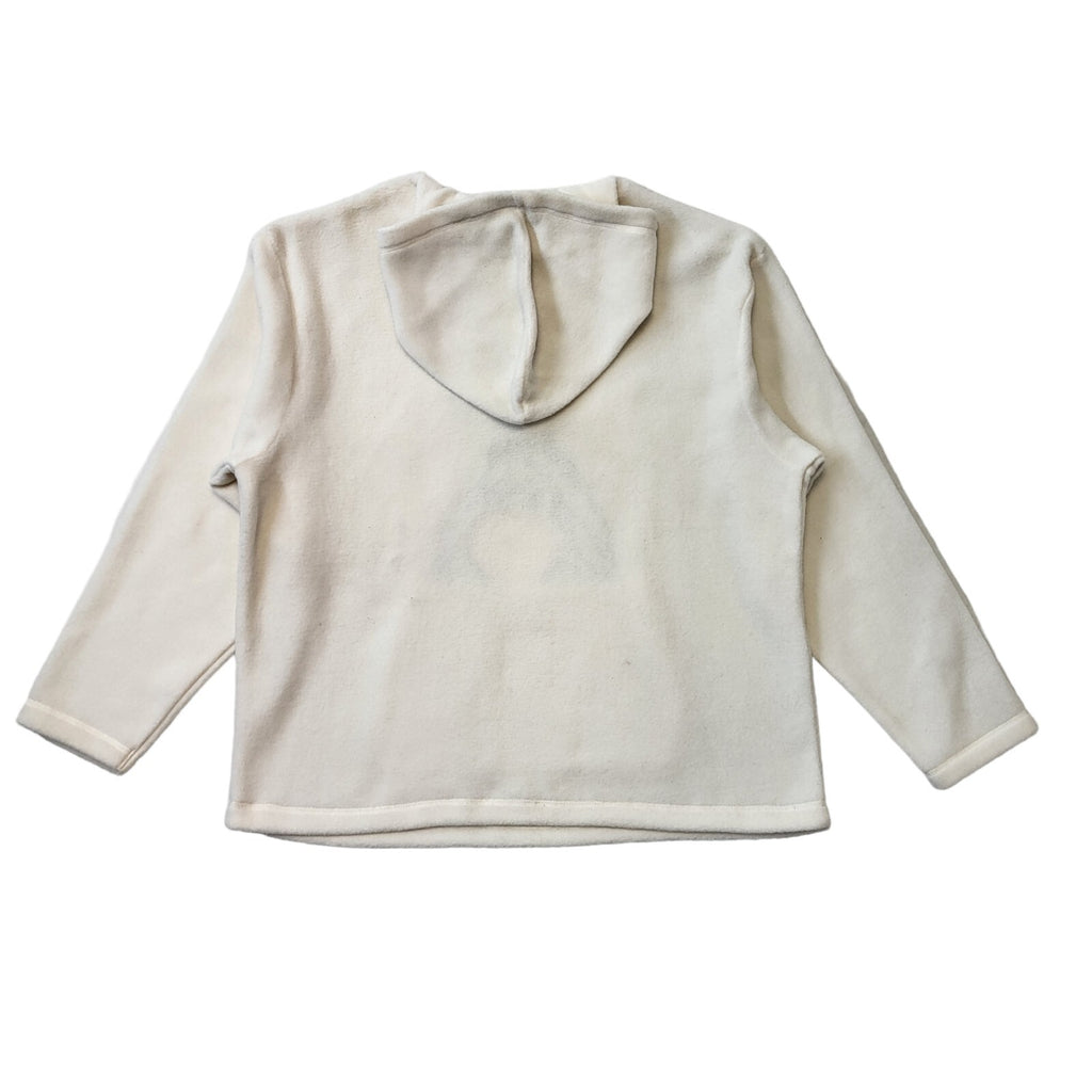 Disney Y2K Vintage Beige Hooded 1/4 Zip Fleece Women's Size Small