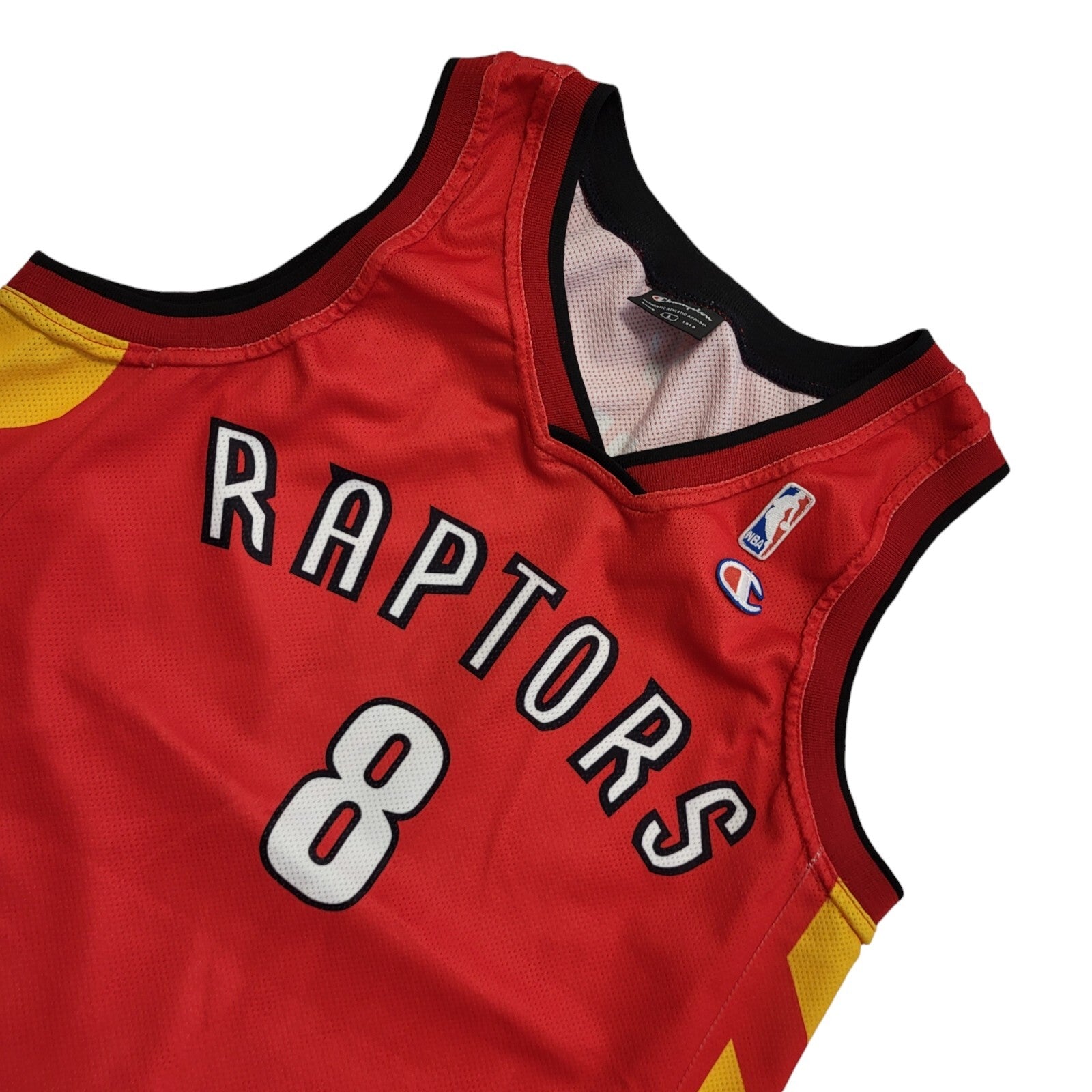 Champion Vintage Y2K Red & Orange Raptors No 8 Vest Top Men's Size Large