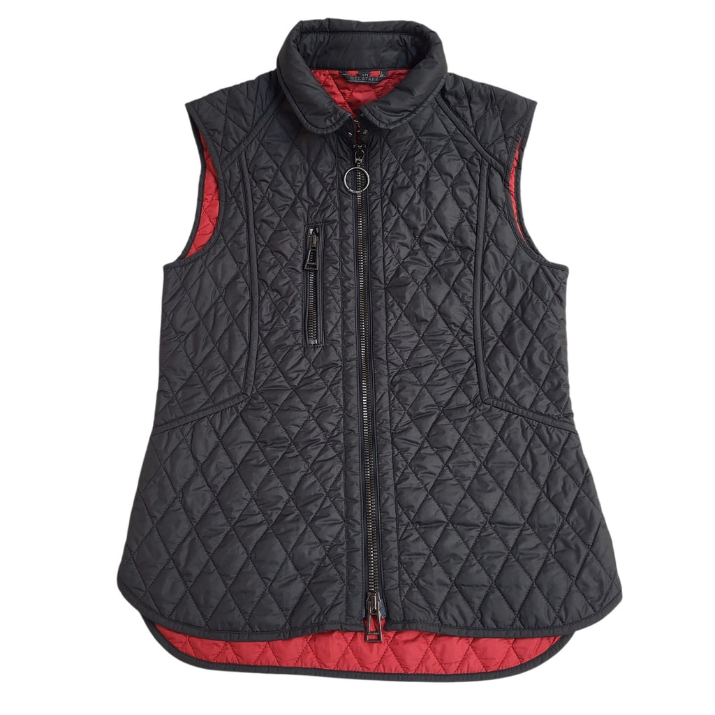 Belstaff Gilet  Black Zipped Quilted UK Women's Size L