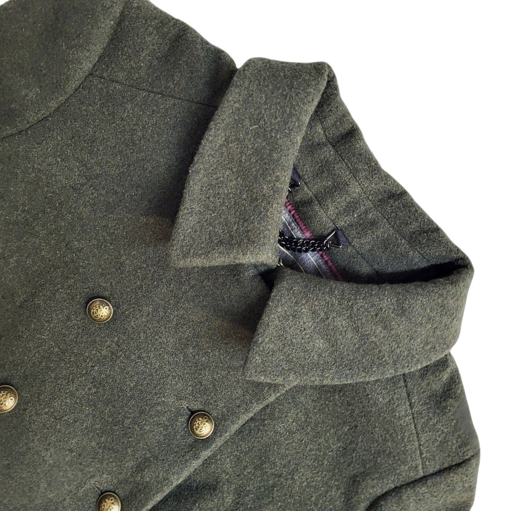 Superdry Vintage Y2k Green Collared Button Front Coat Women's UK L
