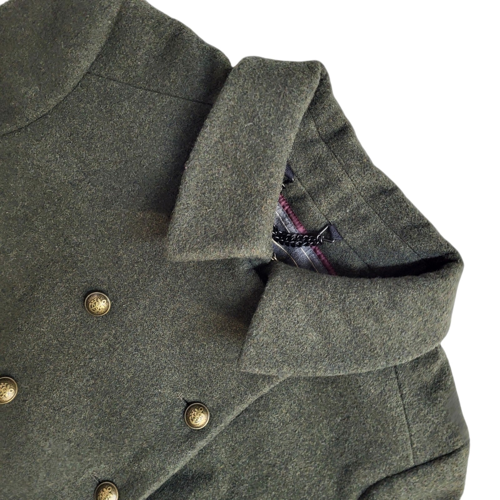 Superdry Vintage Y2k Green Collared Button Front Coat Women's UK L