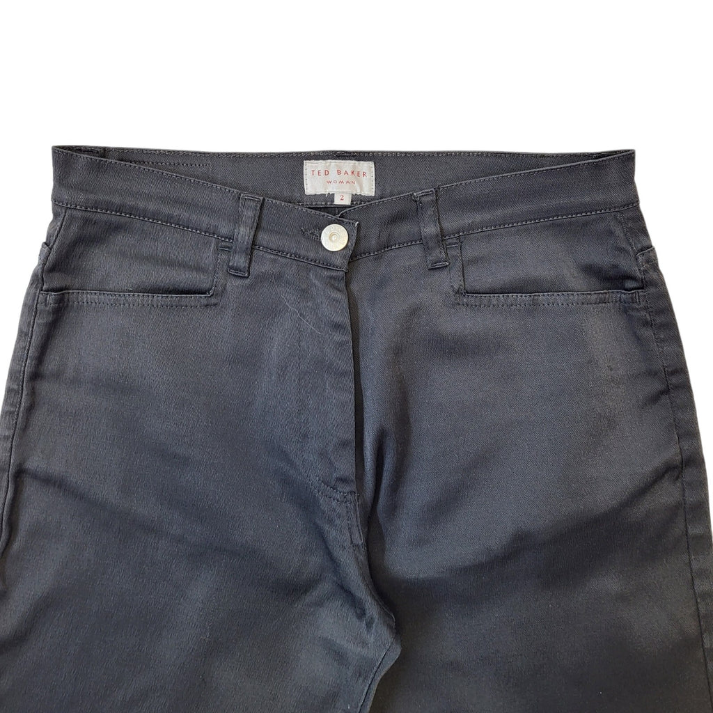 Ted Baker Black Cropped Smart Casual Trousers Women's Size 8 W26 L23