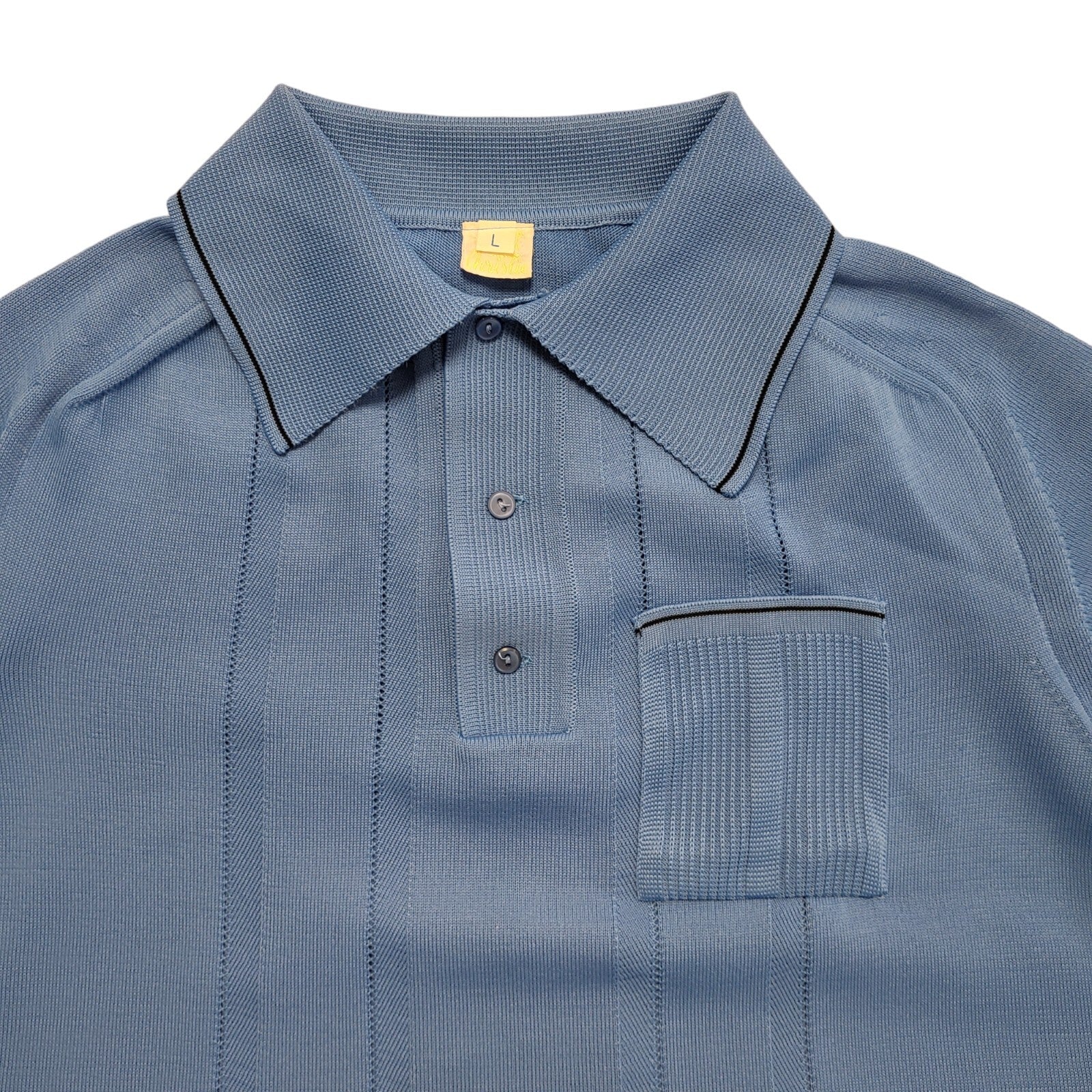 Count Christi Vintage 90's Blue Short Sleeve Polo Top Mens UK L