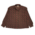 Eastex Vintage 90's Red & Black Geometric Long Sleeve Shirt Uk Women's Size 18