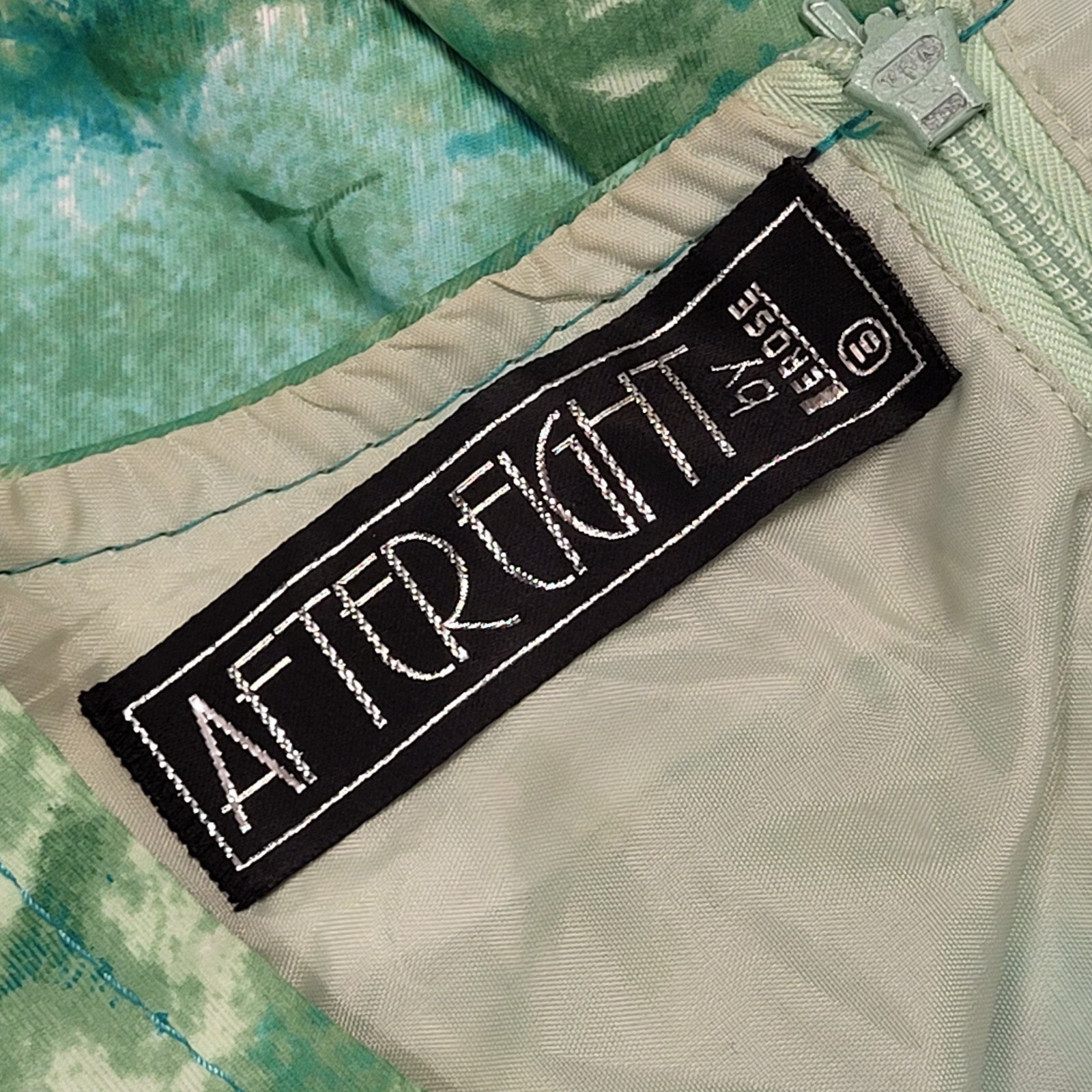 70s Vintage After Eight Green Retro Summer Maxi Dress Women's Size 8