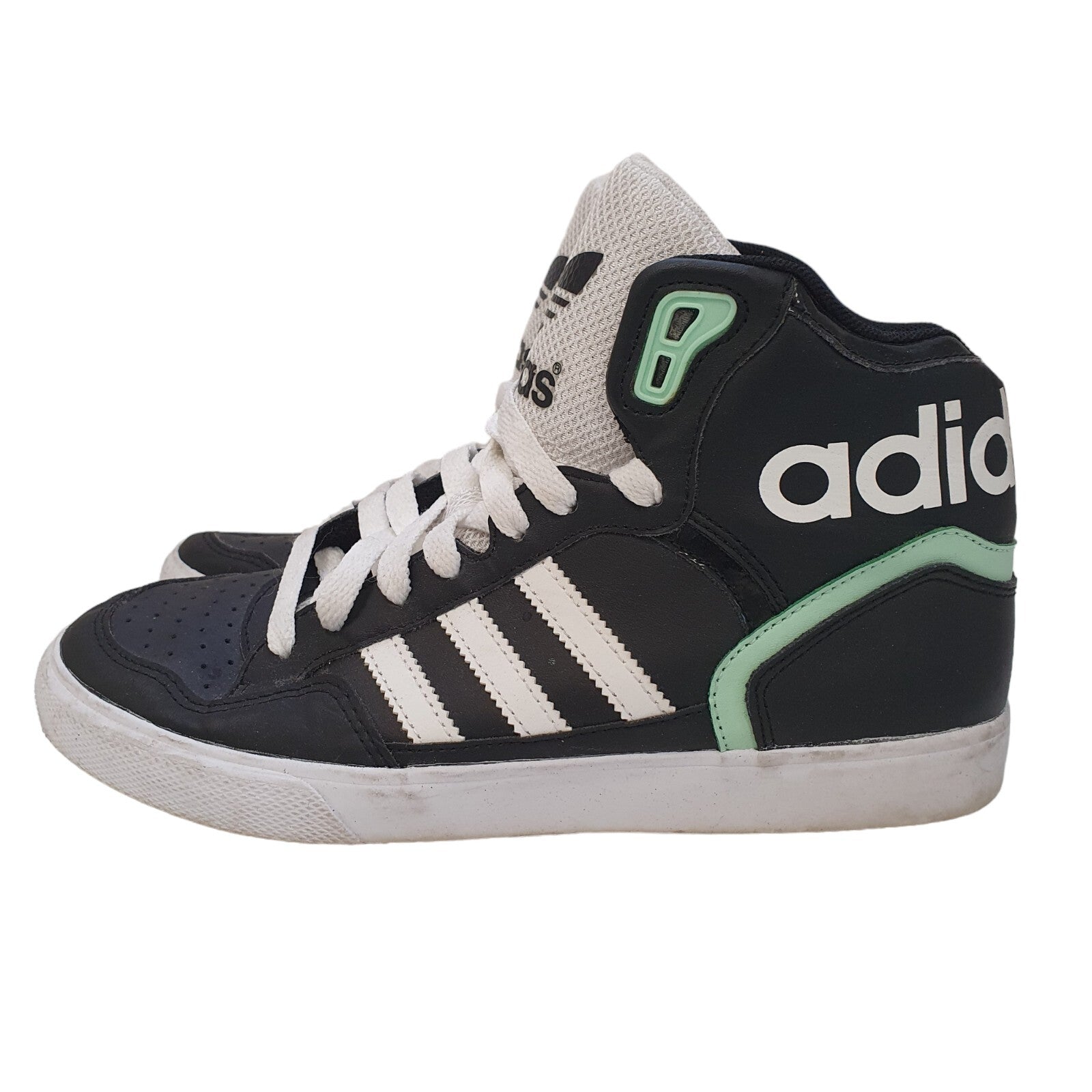 Adidas Botitas Extaball Black White Lace-Up Fabric Women's Trainers Uk 5.5