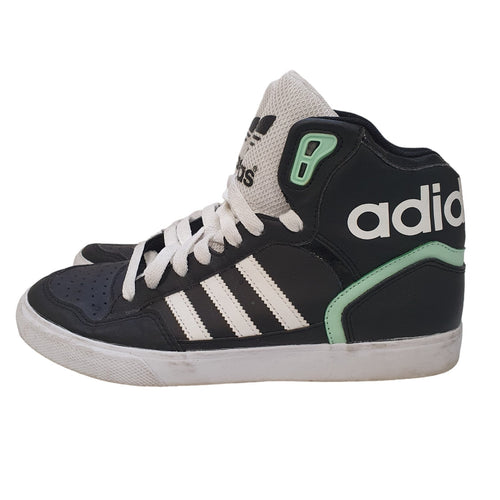 Adidas Botitas Extaball Black White Lace-Up Fabric Women's Trainers Uk 5.5