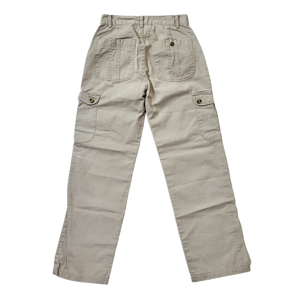 Young Dimensions 90s Vintage Beige Straight Cargo Trousers Women's Size6 W25 L26
