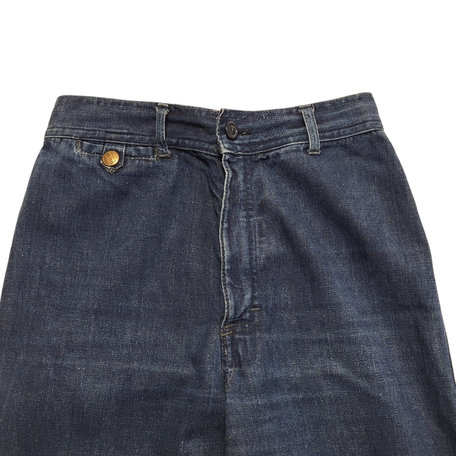 Sisley 90s Dark Blue Straight Denim Jeans Uk Women's Size 10 W28 L28