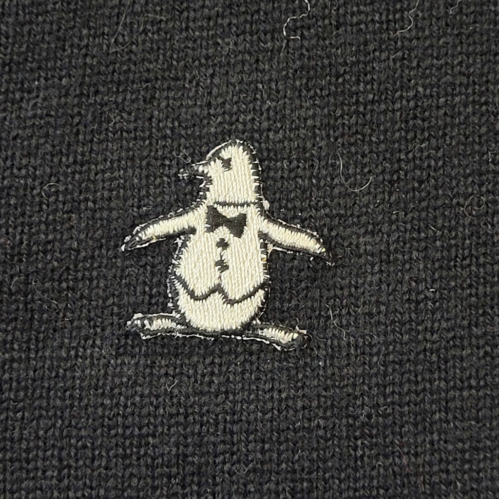 Munsingwear 90s Vintage Wool Blend Black V-Neck Jumper Men's Size L