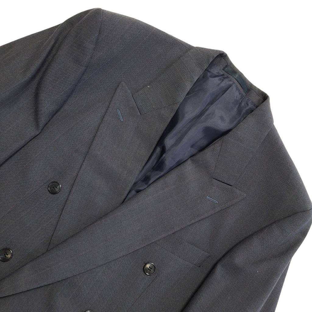 St Michael Vintage 70s Blue Striped Wool Blend Suit Jacket Uk Men's Size L 42"