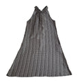 Rareism Renata Y2K Satin Black Halter A-Line Summer Dress Women's Size S 8