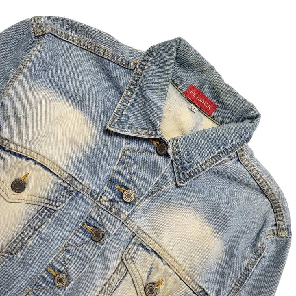 Flyjack Vintage 90's Blue Denim Button Jacket Uk Women's Size S/10