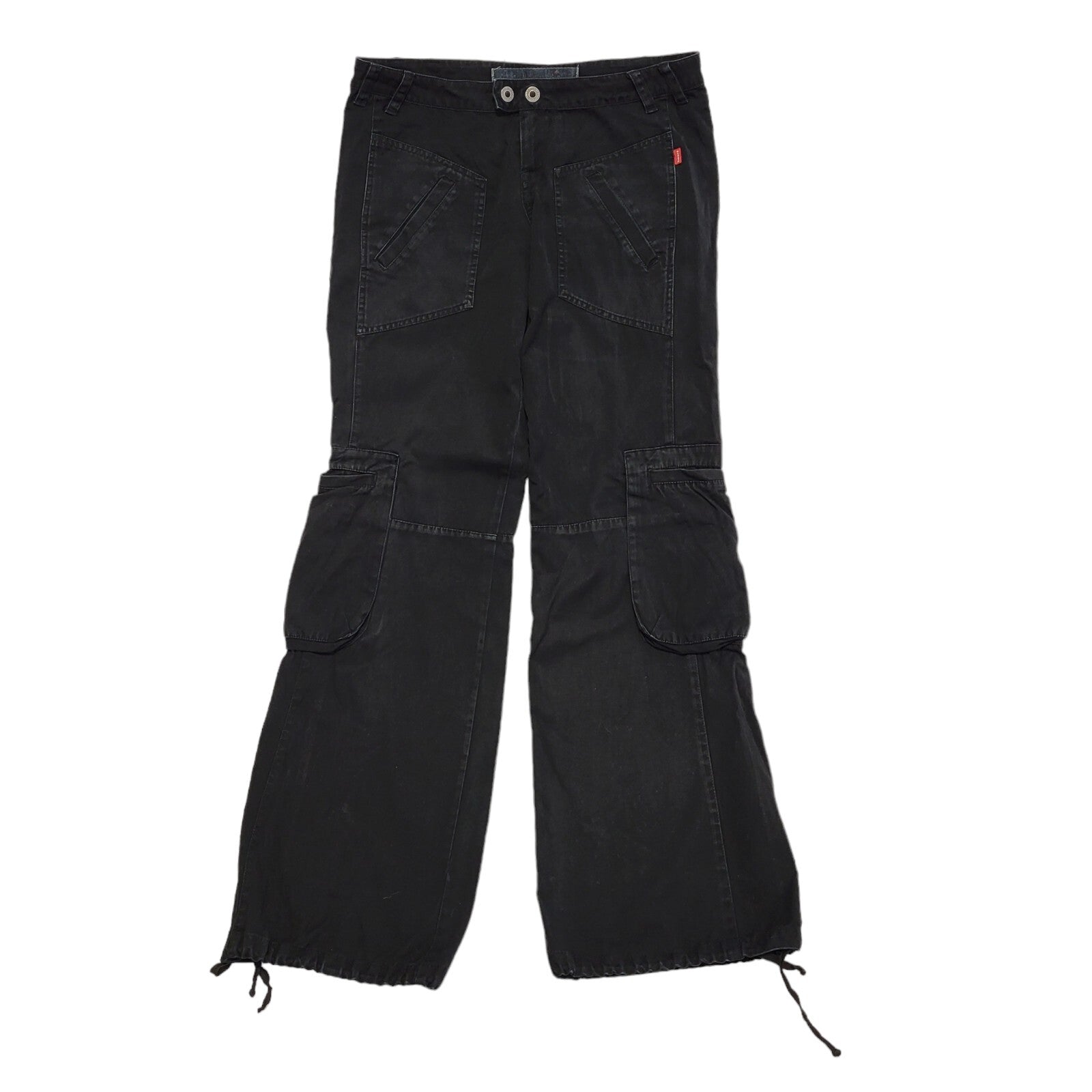 Baggy Black Cargo Pants Womens W32