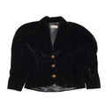 Now Carmin 90s Vintage Black Velvet Cropped Jacket Uk Women's Size 14