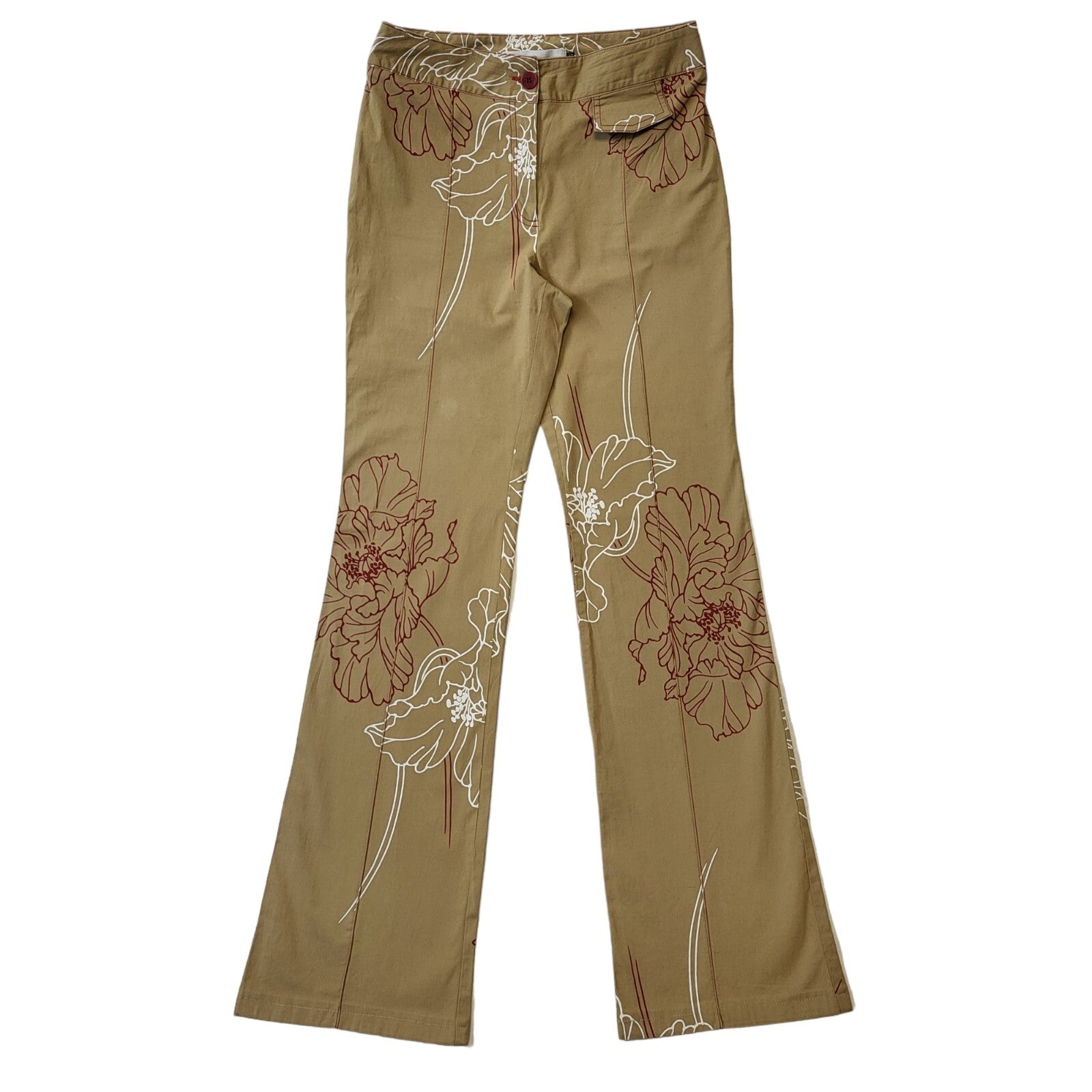 Jota Mas Ge Y2K Vintage Brown Bootcut Trousers Women's Size 12 W30 L32
