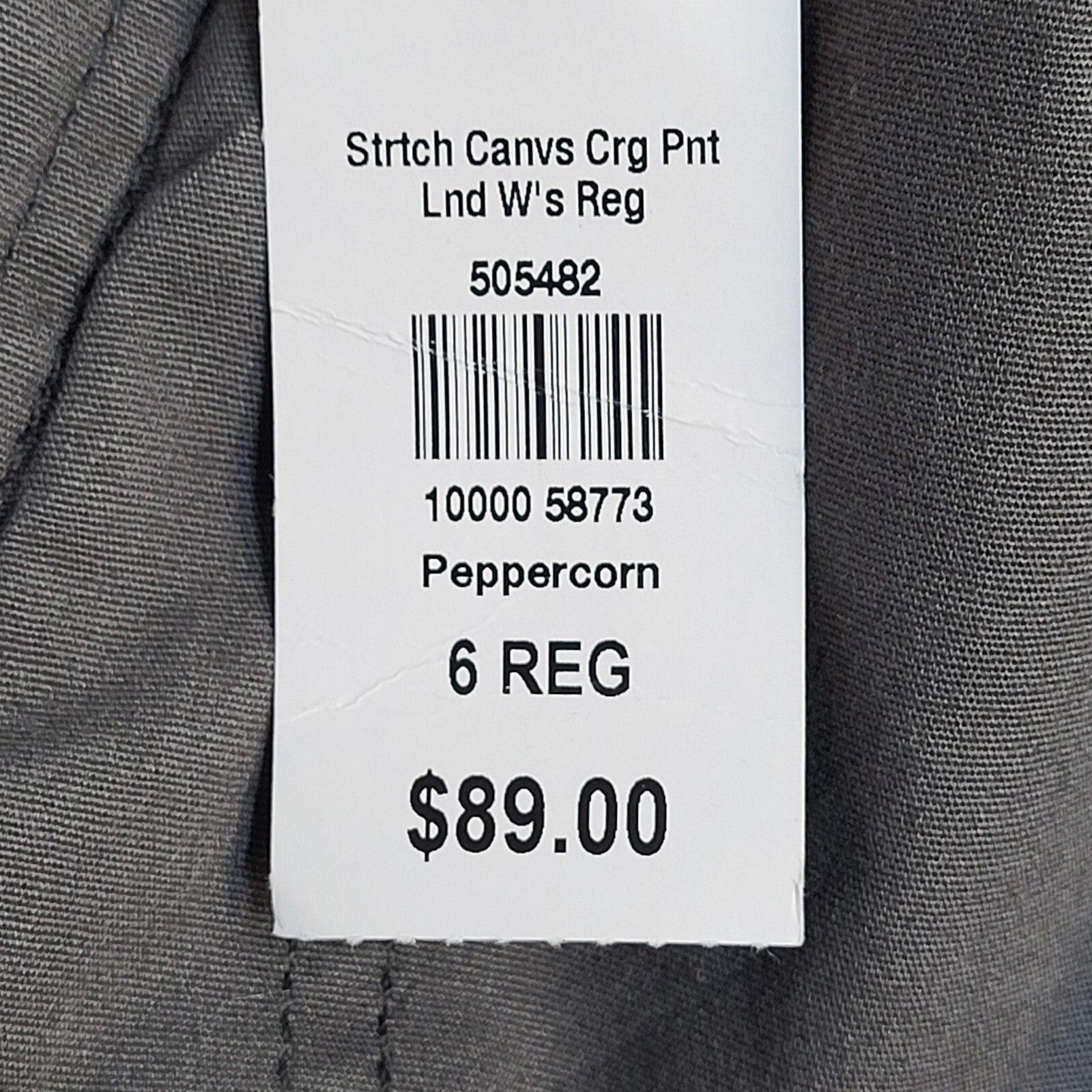 LL Bean 90s Vintage Grey Straight Leg Cargo Trousers Uk Women's 12 W30 L30 Bnwt