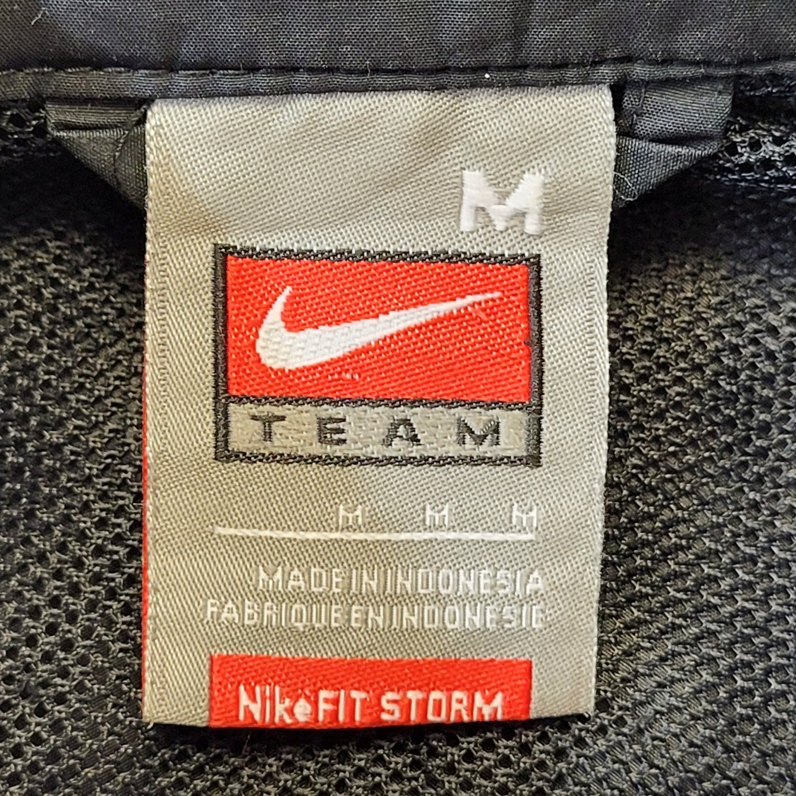 Nike 90s Vintage Black York College Hooded Jacket Men's Size Medium