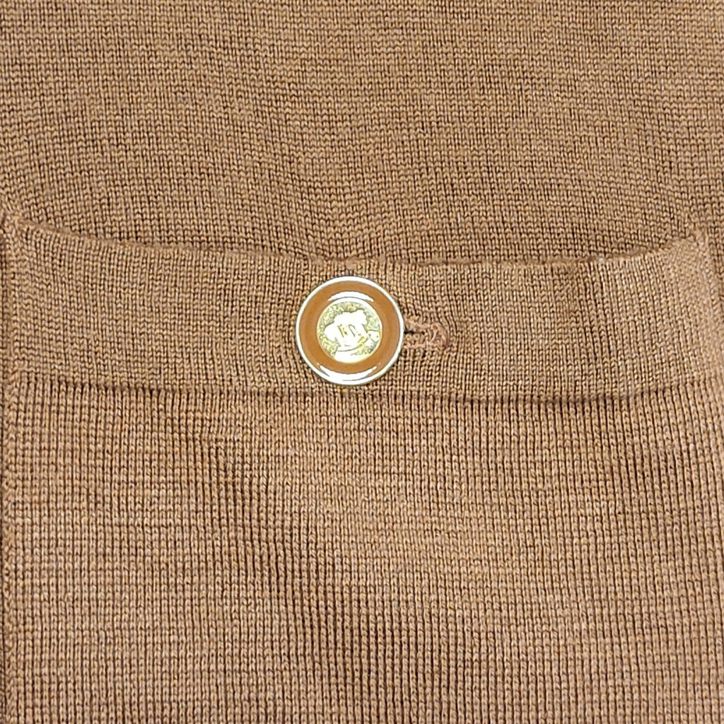 Straven Vintage 80's Brown Roll Neck Pocket Jumper Womens UK Size L