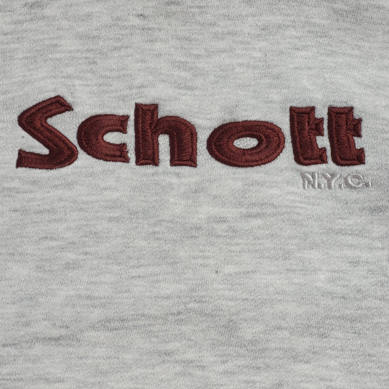 Schott Vintage Y2K Grey Sweatshirt Uk Men's Size XL
