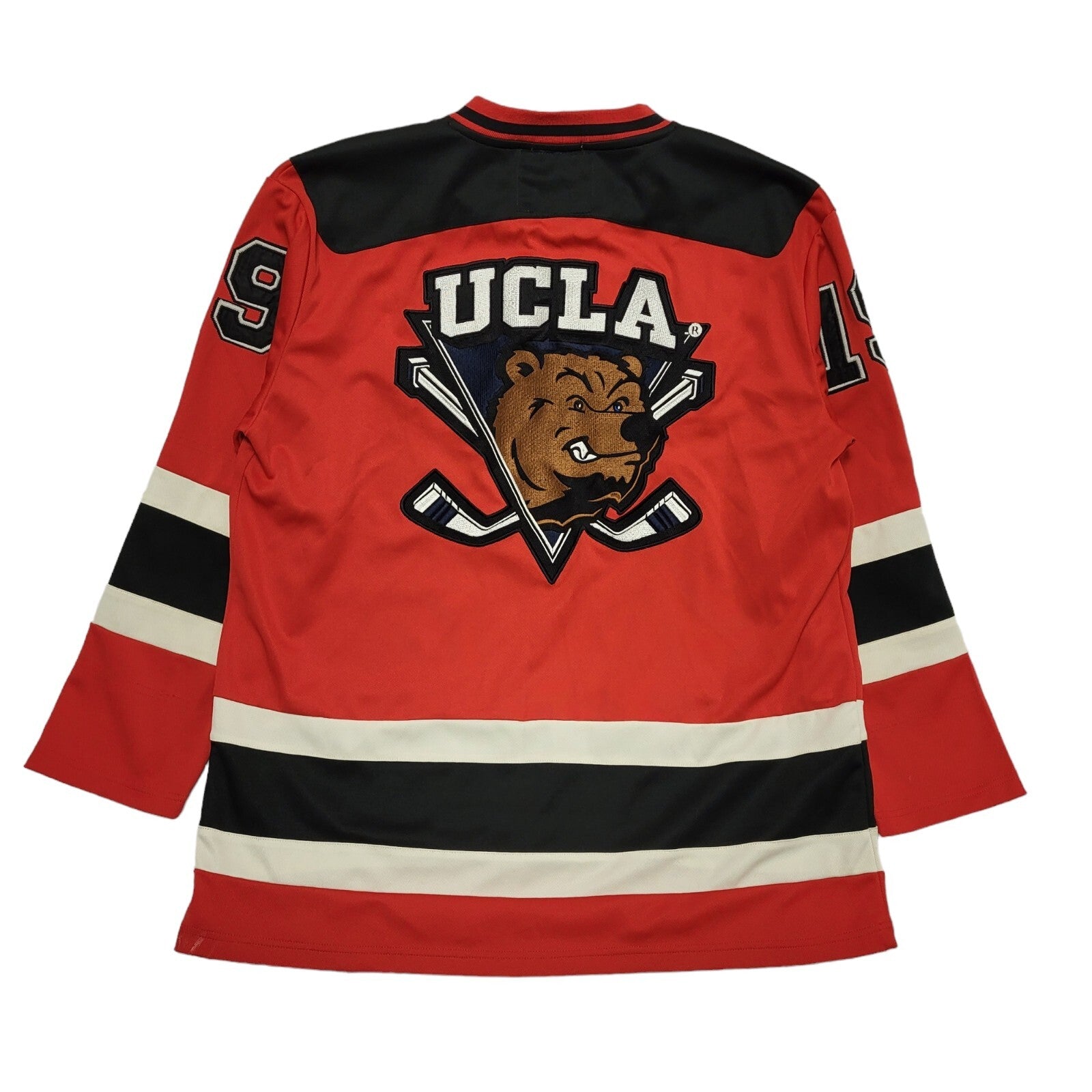 UCLA Vintage 90's Red, Black & White Long Sleeve College Jersey Mens UK L