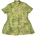 Betty Barclay 90s Vintage Green Retro Abstract Long Patterned Shirt Womens UK 18