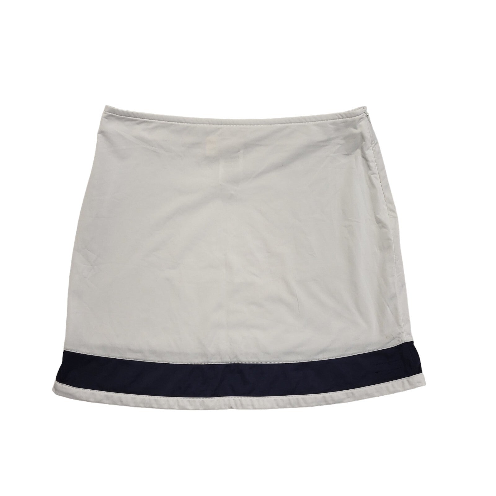 Puma Y2K Vintage White A-Line Sports Zip Up Skirt Womens UK Size Large