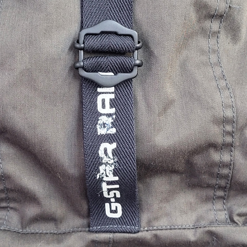 G-Star Raw Green Zip & Snap Hooded Y2K Jacket UK Men's Size M