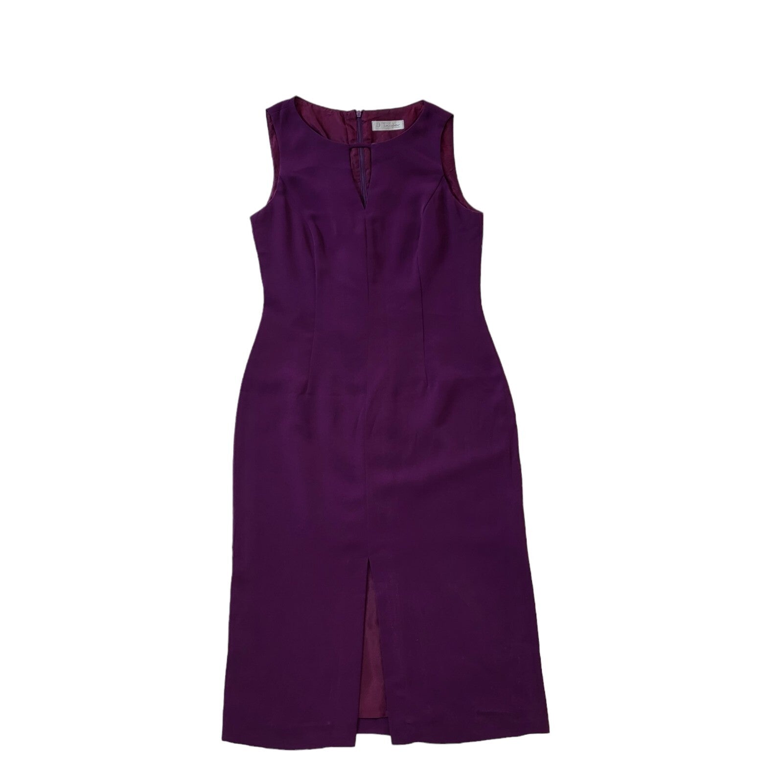 J Taylor 90s Vintage Purple Dress & Blazer With Zip Fasten Women's Size 10