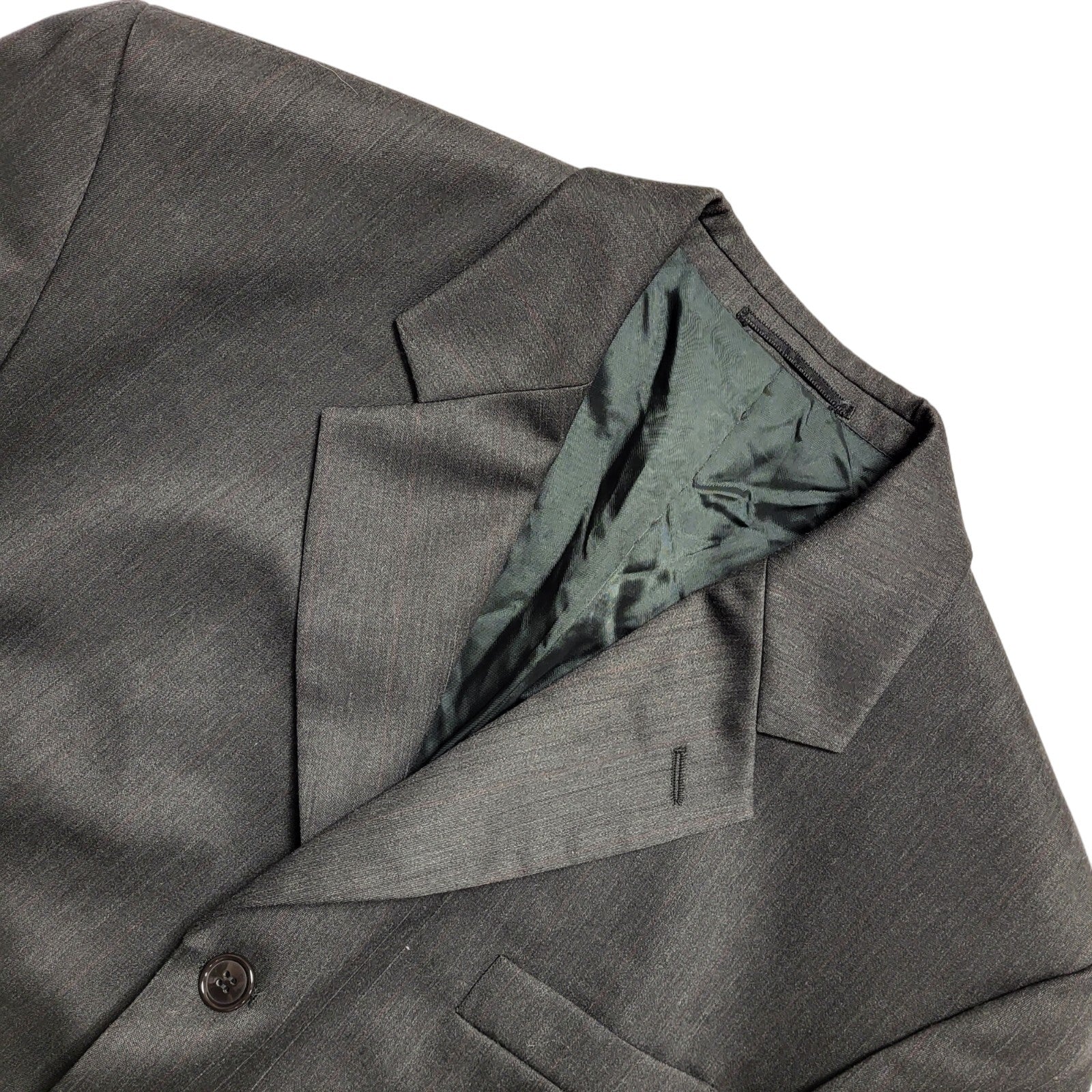Horne Brothers Vintage 90s Grey Wool Suit Jacket Uk Men's Size XL 44"