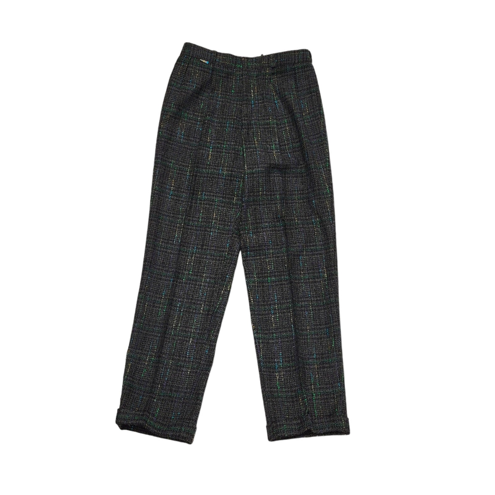 Flex Blue Plaid Wool Blend 2 Piece Suit & Trousers Uk Men's Size XL 46" W32 L32