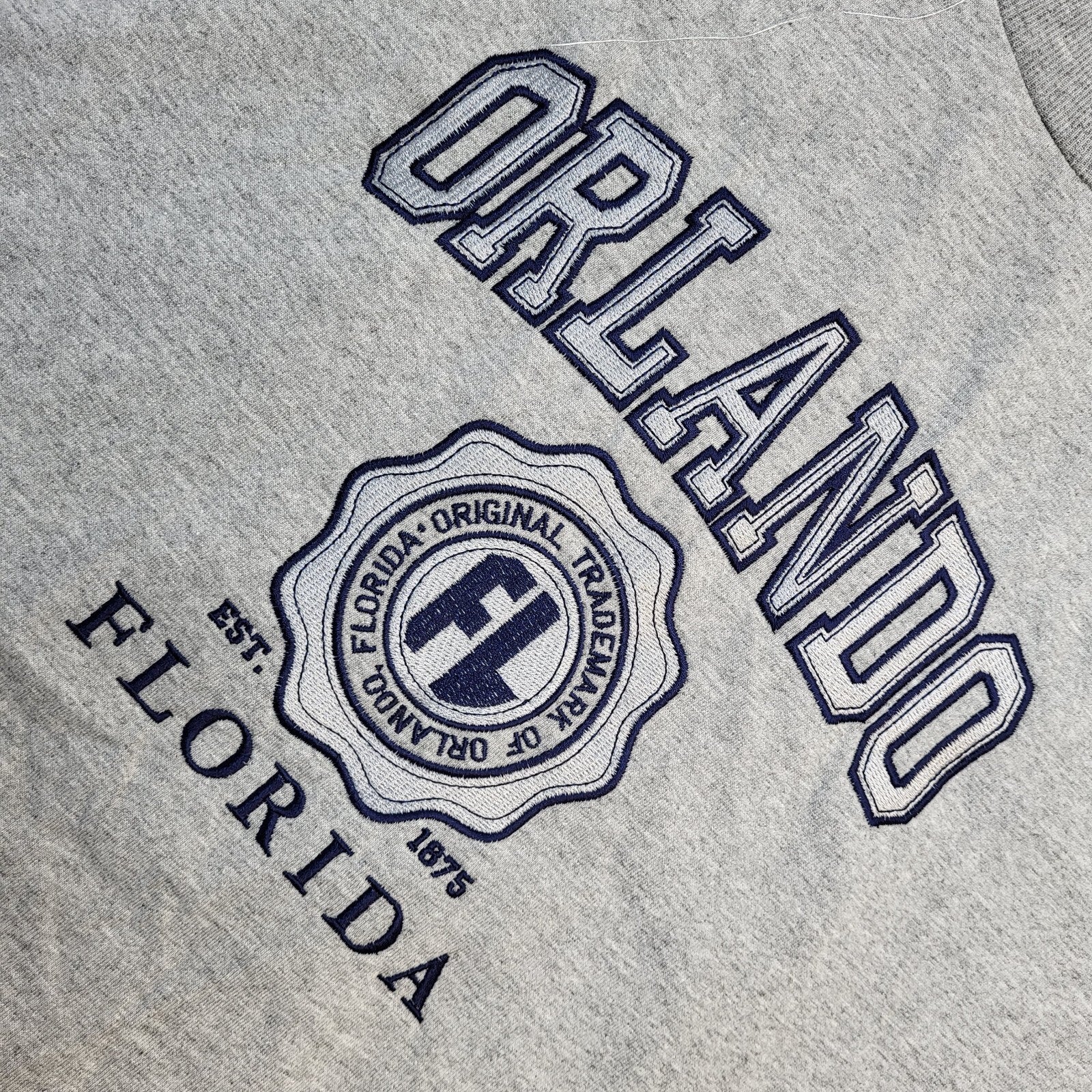 AlStyle 90s Vintage Orlando Florida Grey Crew Neck T-Shirt Men's Size XL