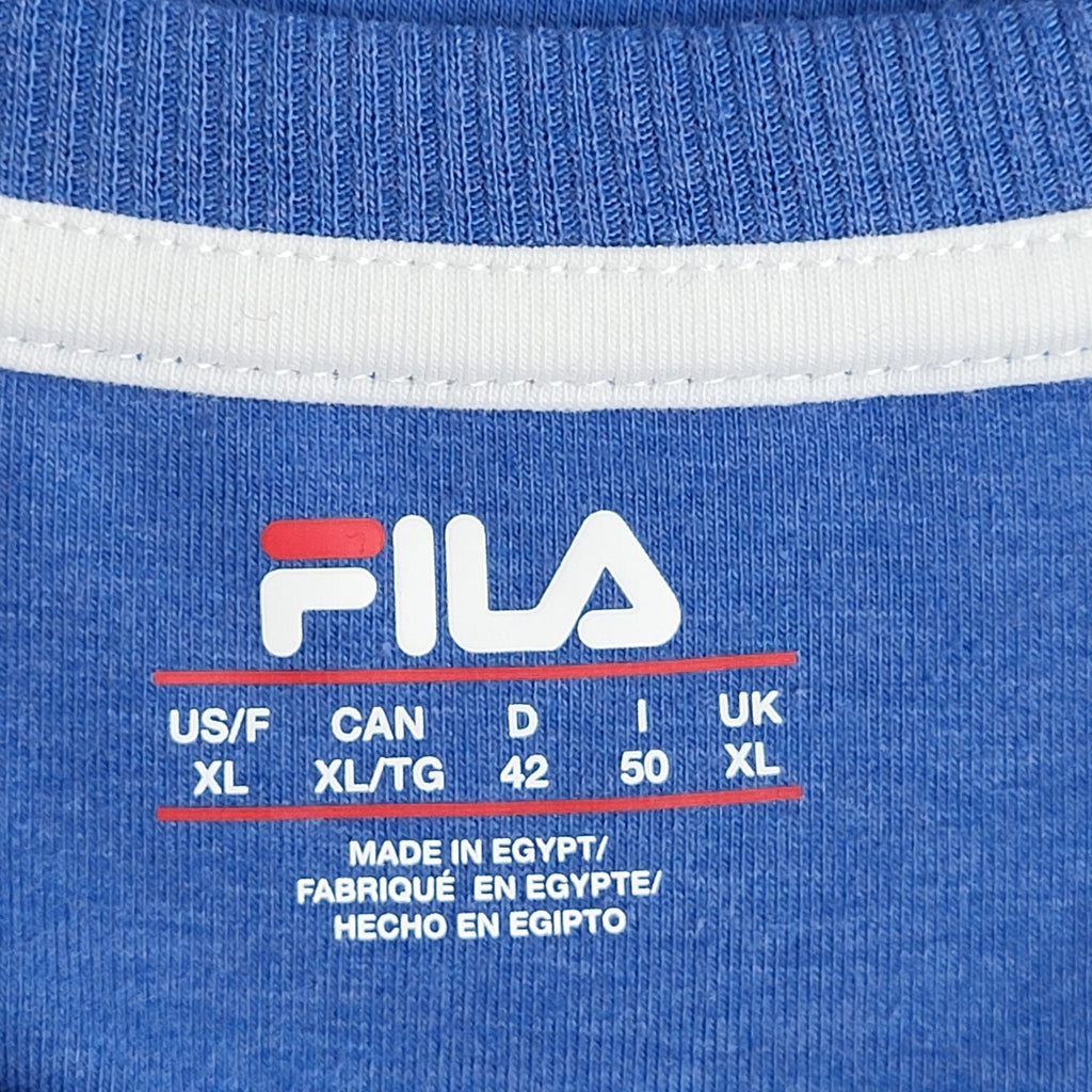 Fila T-Shirt Bnwt Y2k Blue Round Neck Uk Women's Size XL