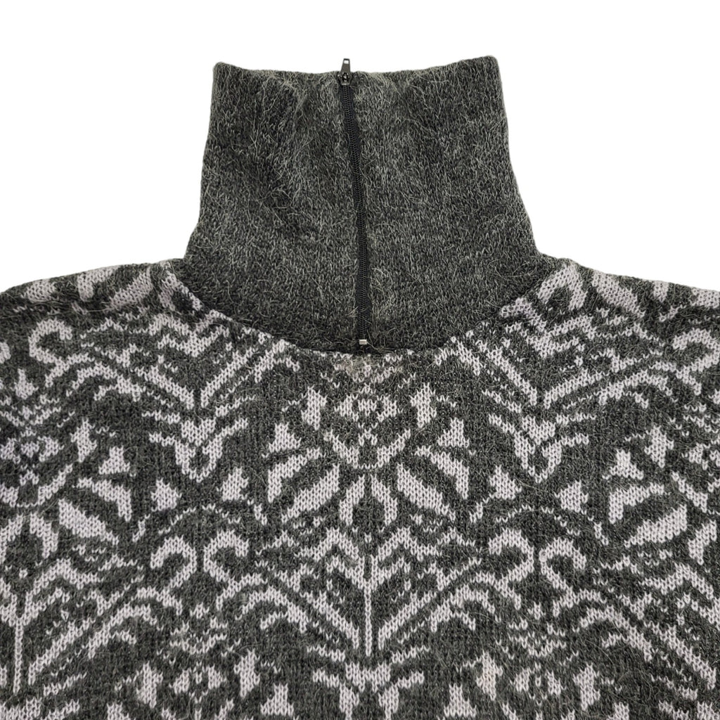 Miss Match Vintage 90's Grey 1/4 Zip Jumper UK Womens Size S