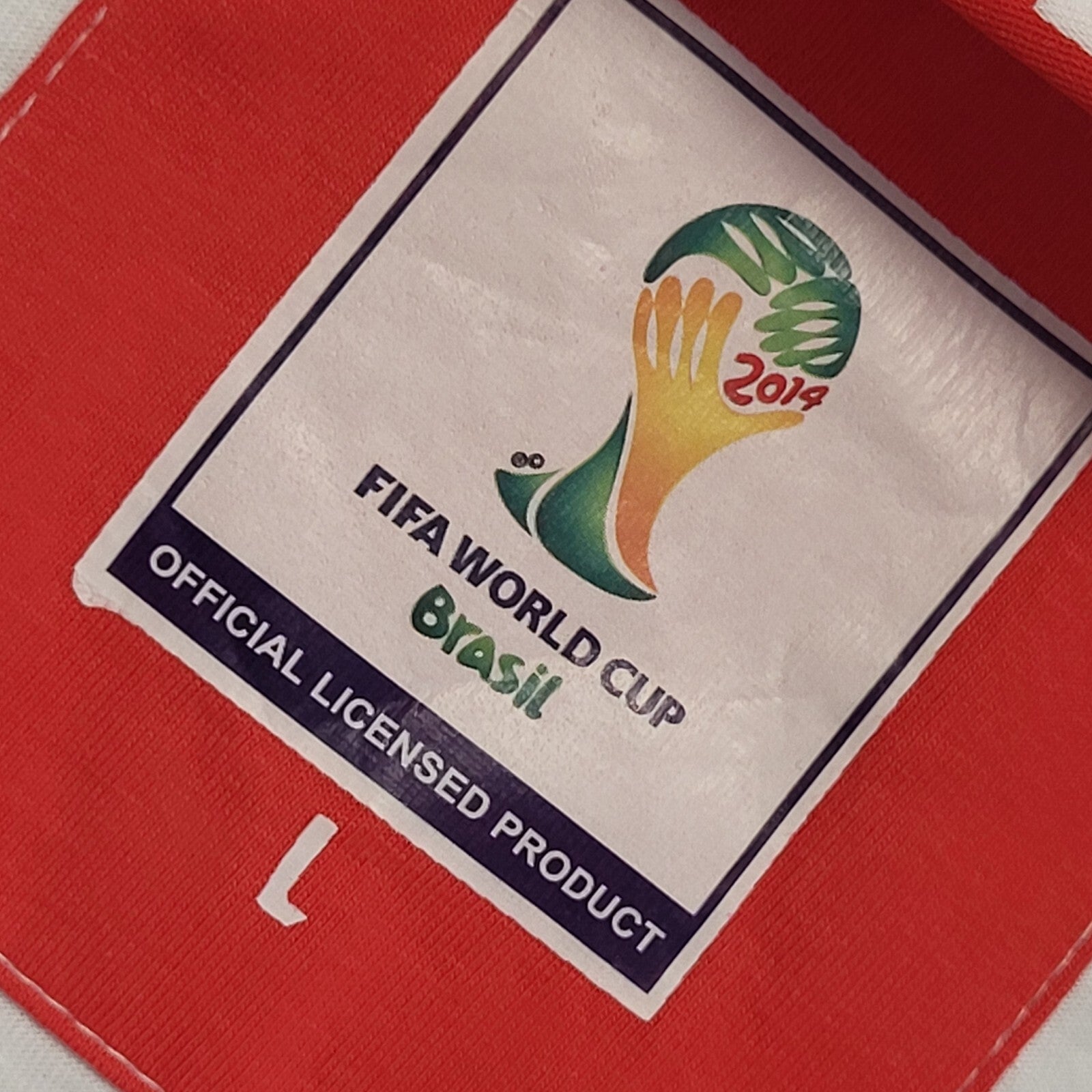 Fifa World Cup Brazil Vintage Y2k England White T-Shirt Uk Men's Size L